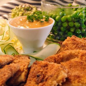 Crispy Tofu Bites- Tapas Plus Hummus Mayo Dip- Gluten and Wheat Free Options
