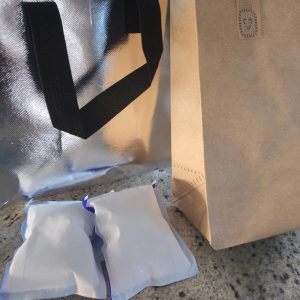 Insulated Cooler Bag plus Gel Ice pack: Reusable